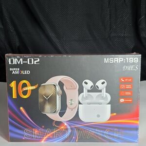 DM-02 Smartwatch with Earbuds - Super AMOLED - 10 Series
